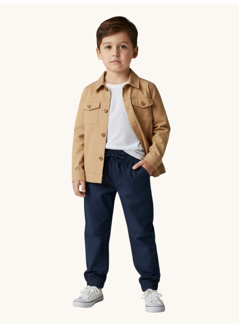 فكتور اند جين بنطلون رياضي للأولاد بنمط كارغو - كحلي - Image 2